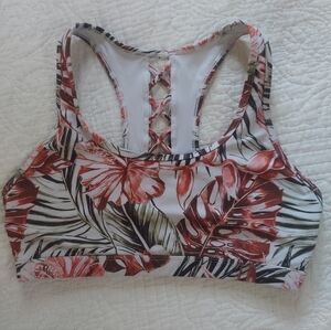 Lorna Jane Tropical Floral Crisscross Sports Bra